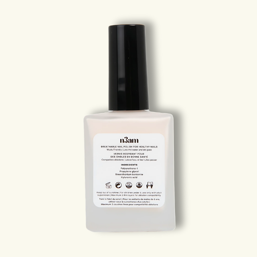 Flacon de Vernis à ongles perméable blanc de la marque n3am