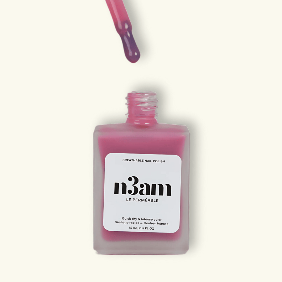 Vernis à ongles perméable et halal rose transparent de la marque n3am