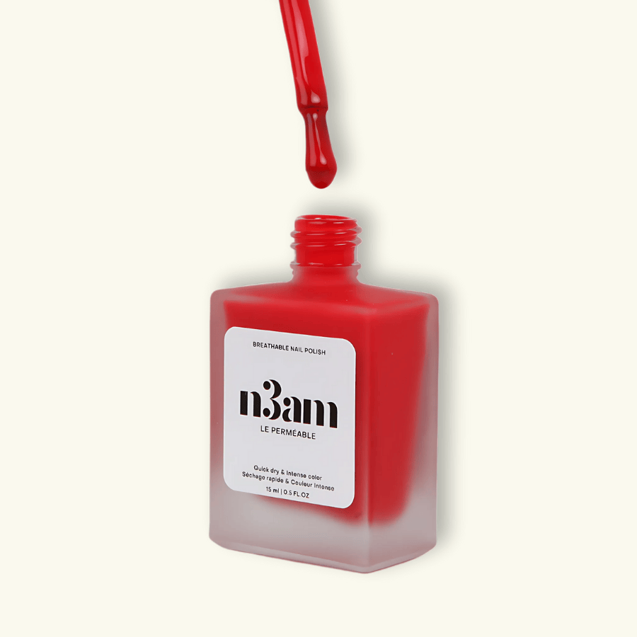 Vernis Permeable et Halal Rouge Passion de la marque n3am