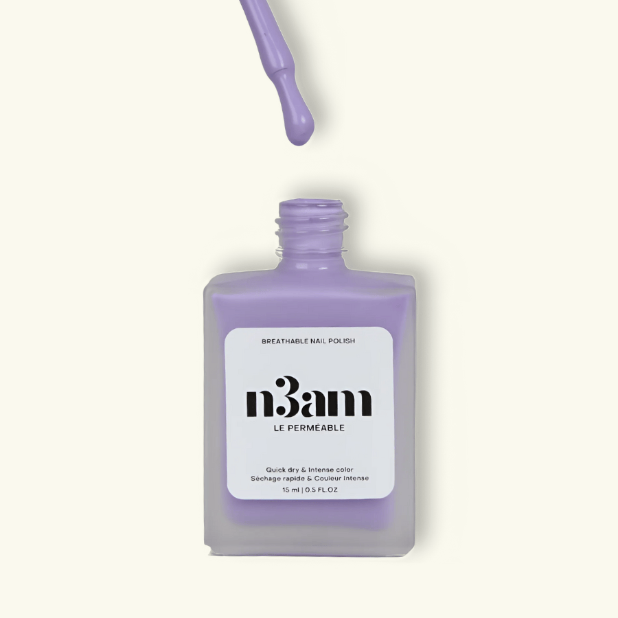 Vernis à ongles perméable et halal violet lilas de la marque n3am