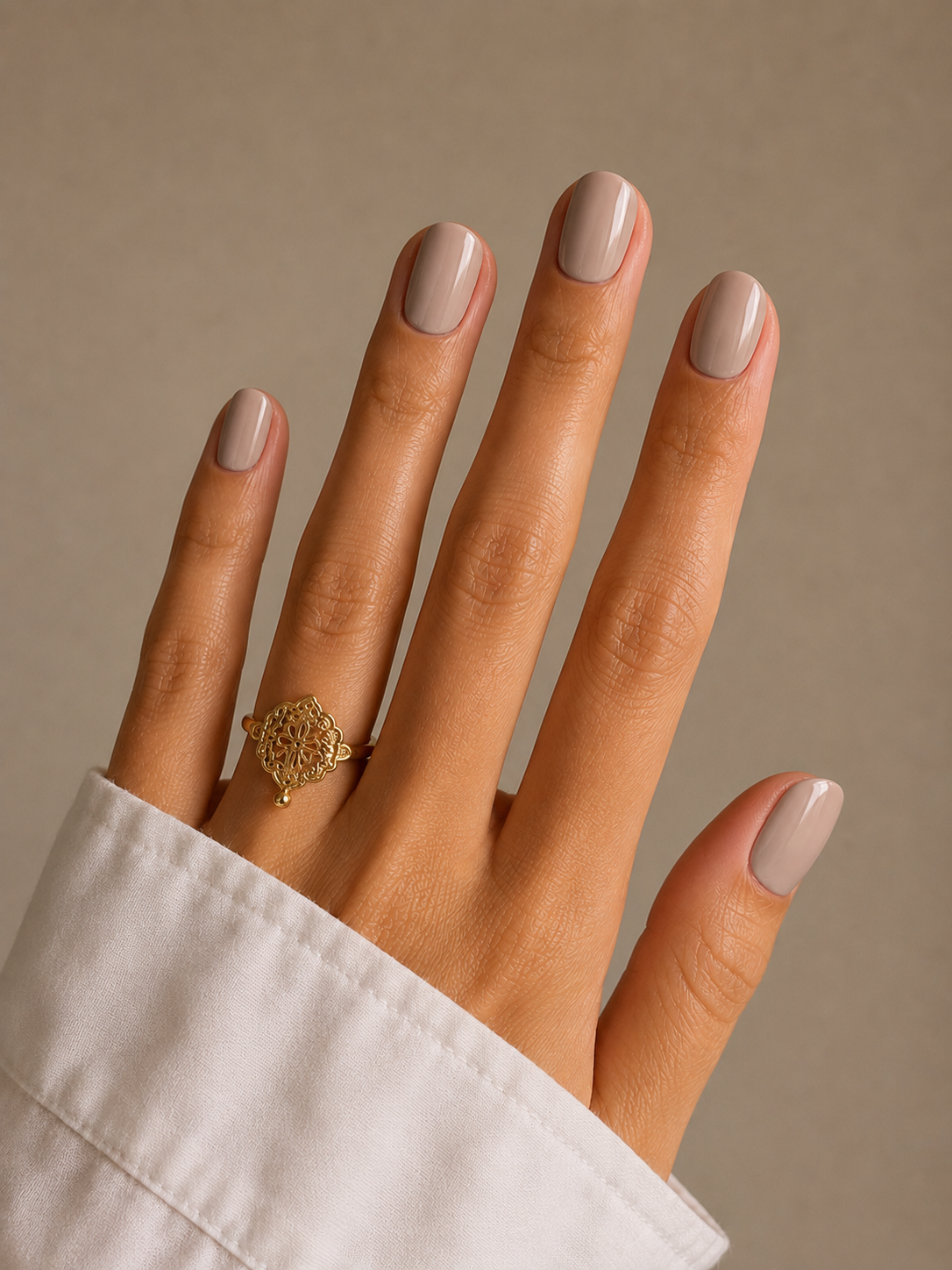 Vernis à ongles halal et perméable beige capuccino