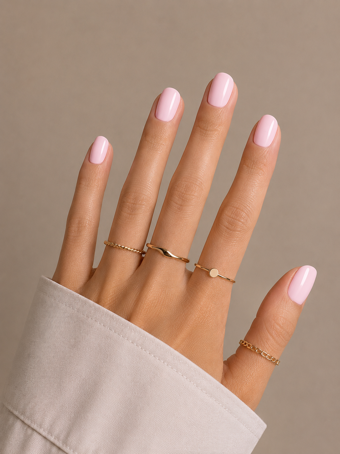Vernis à ongles halal rose clair cremeux permeable 
